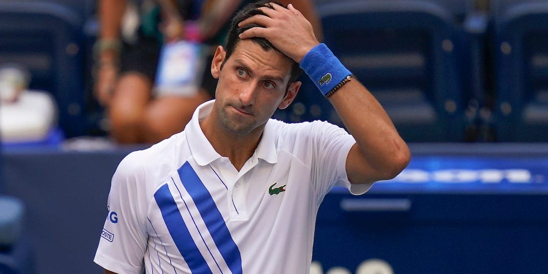 Djokovic Triste E Vazio Depois De Ser Desqualificado Do US Open