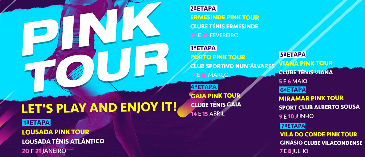Calendário Pink Tour 2018