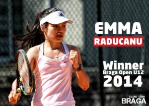 Emma Raducanu conquistou o torneio internacional de sub 12 de Braga em 2014
